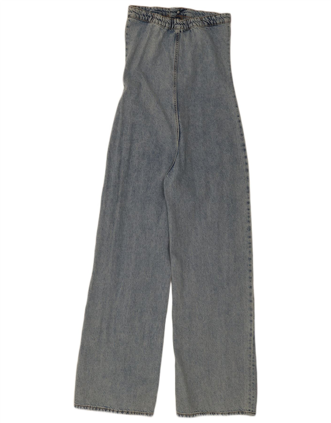 Zara Womens Denim Strapless Jumpsuit UK 10 Small  Blue