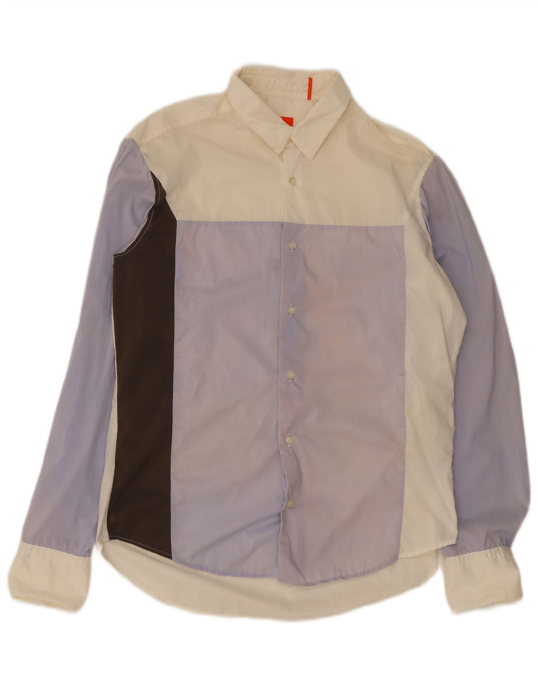 Hugo Boss Mens Shirt Medium Multicoloured Colourblock Cotton