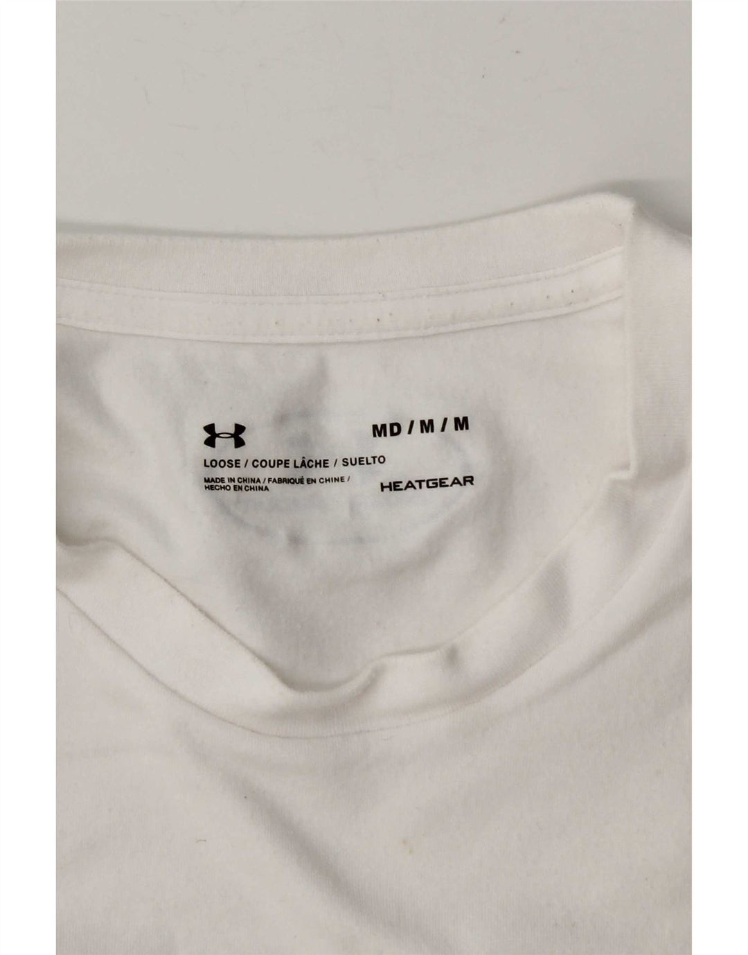 Under Armour Mens Heat Gear Graphic T-Shirt Top Medium White