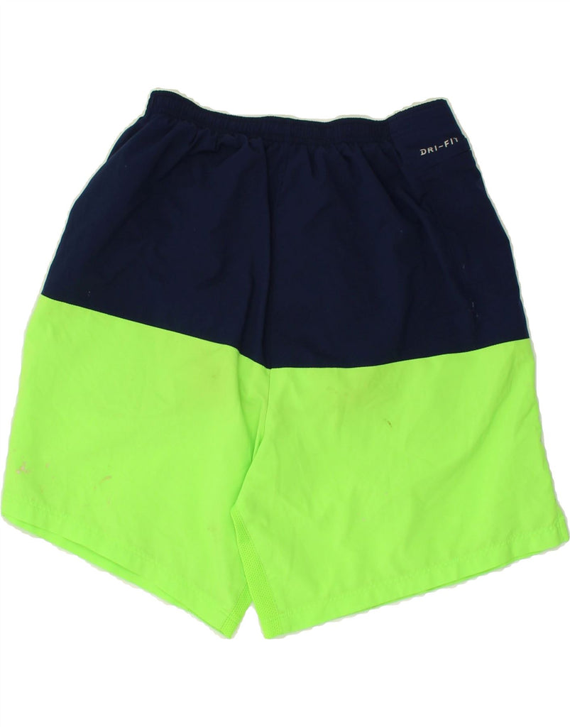 NIKE Mens Dri Fit Sport Shorts Medium Green Colourblock Polyester Vintage Nike and Second-Hand Nike from Messina Hembry 