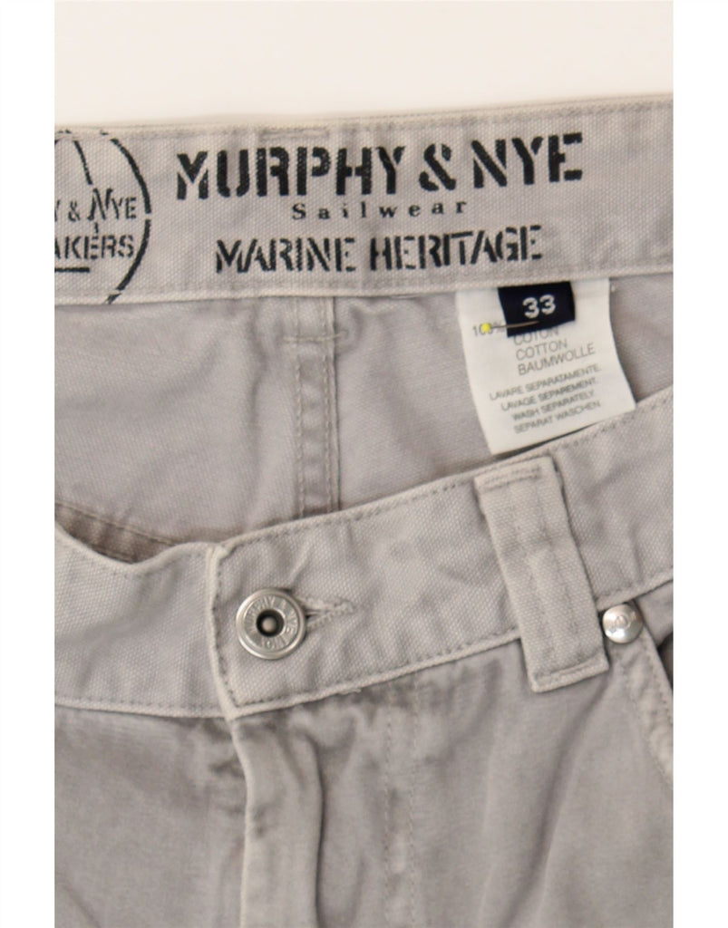 MURPHY & NYE Mens Straight Jeans W33 L30 Grey Colourblock Cotton Vintage Murphy & Nye and Second-Hand Murphy & Nye from Messina Hembry 
