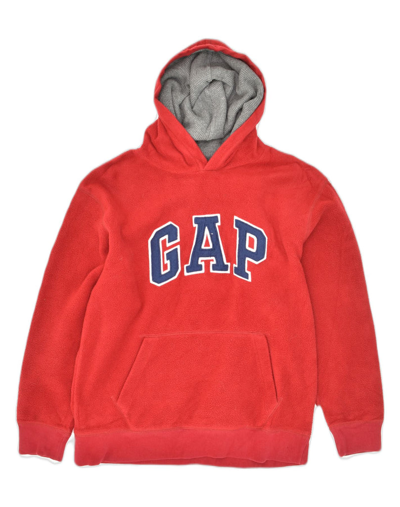 GAP Boys Fleece Graphic Hoodie Jumper 12-13 Years XL Red Polyester | Vintage Gap | Thrift | Second-Hand Gap | Used Clothing | Messina Hembry 