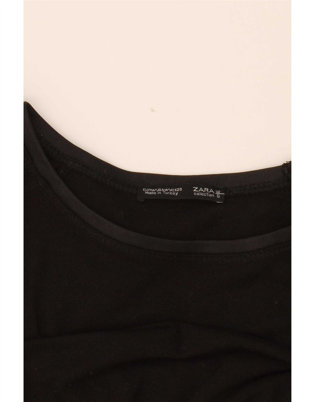 Zara Womens Top Long Sleeve UK 14 Medium Black