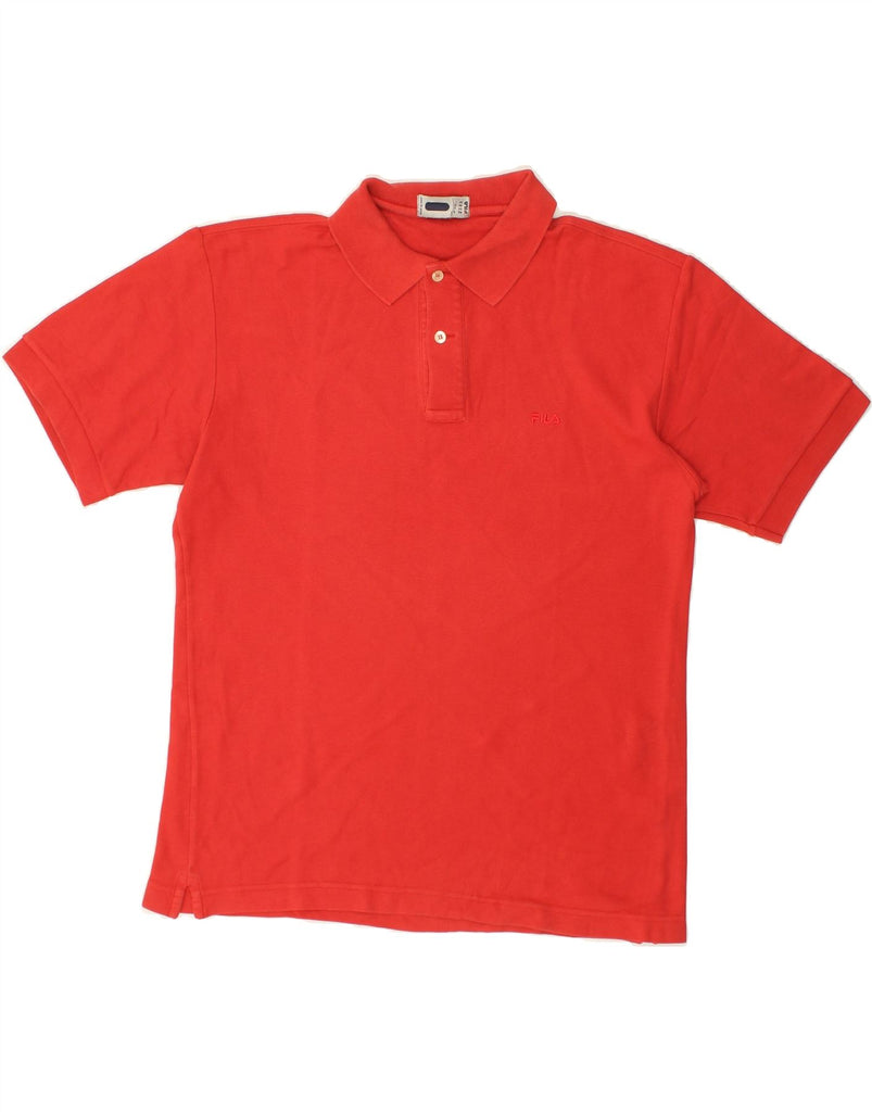 FILA Mens Polo Shirt IT 48 Medium Red Cotton Vintage Fila and Second-Hand Fila from Messina Hembry 