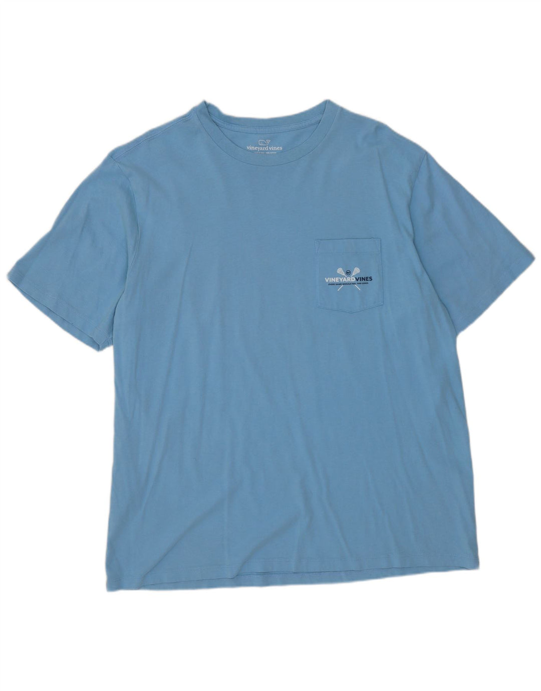 VINEYARD VINES Mens Graphic T-Shirt Top Large Blue Cotton