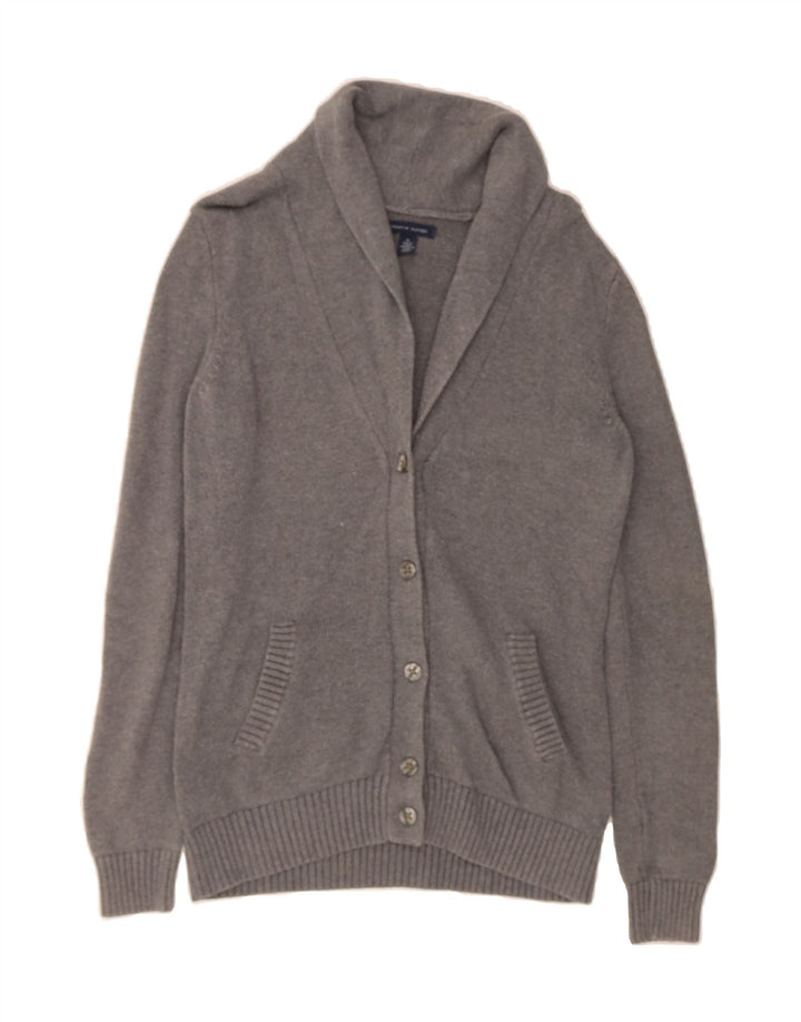 TOMMY HILFIGER Womens Cardigan Sweater UK 14 Medium Grey Cotton Vintage Tommy Hilfiger and Second-Hand Tommy Hilfiger from Messina Hembry 