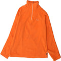 REEBOK Womens Oversized Zip Neck Fleece Jumper UK 10 Small Orange Vintage Reebok and Second-Hand Reebok from Messina Hembry 