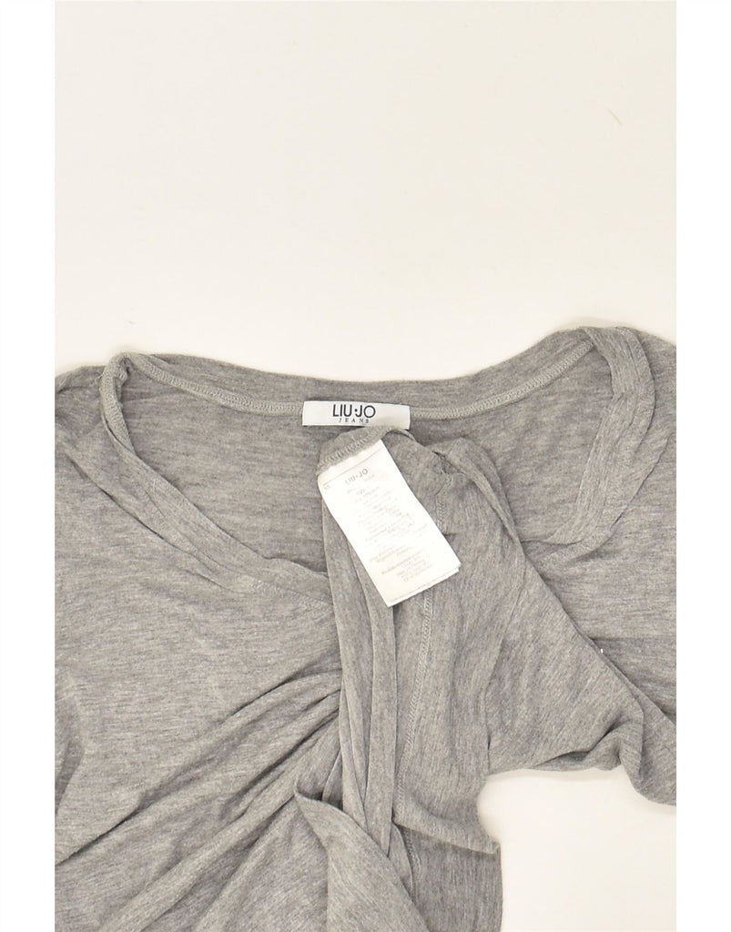 LIU JO Womens Top Long Sleeve UK 18 XL Grey Viscose | Vintage Liu Jo | Thrift | Second-Hand Liu Jo | Used Clothing | Messina Hembry 