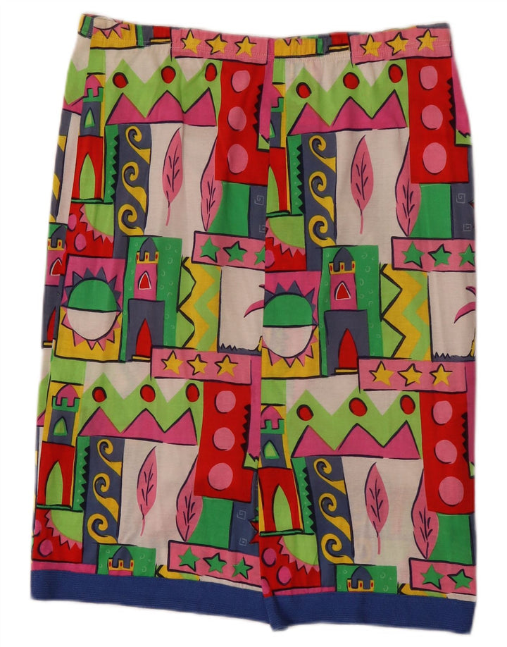 Vintage Womens Straight Skirt W32 Large  Multicoloured Geometric