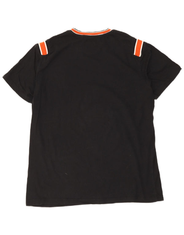 Diesel Mens T-Shirt Top XL Black Colourblock