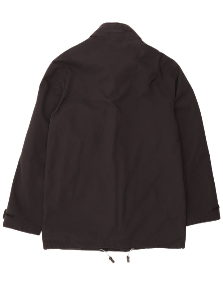Gianfranco Ferre Mens Hooded Windbreaker Jacket UK 38 Medium Black Nylon