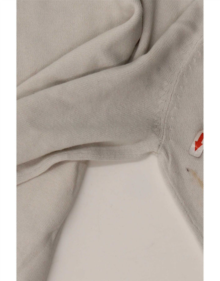 North Sails Womens Crew Neck Jumper Sweater UK 14 Medium Grey Cotton