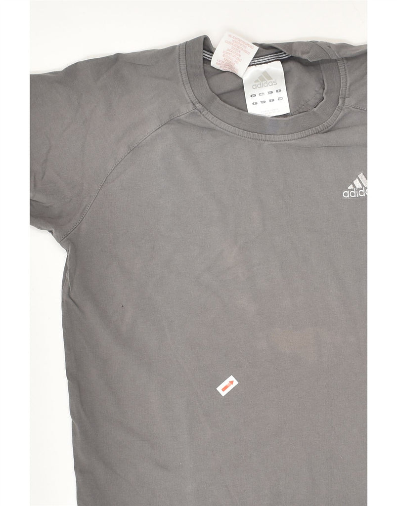 ADIDAS Boys T-Shirt Top 11-12 Years Grey Cotton | Vintage Adidas | Thrift | Second-Hand Adidas | Used Clothing | Messina Hembry 