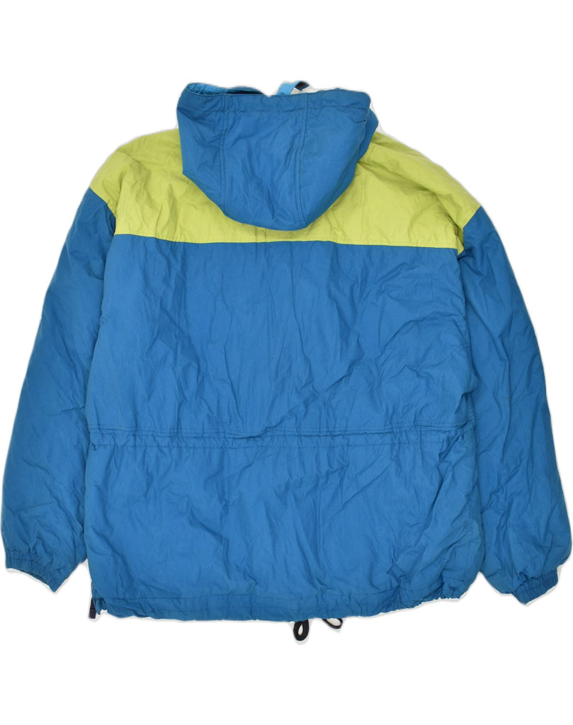 COLMAR Mens Hooded Anorak Jacket IT 52 Large Blue Polyester | Vintage Colmar | Thrift | Second-Hand Colmar | Used Clothing | Messina Hembry 