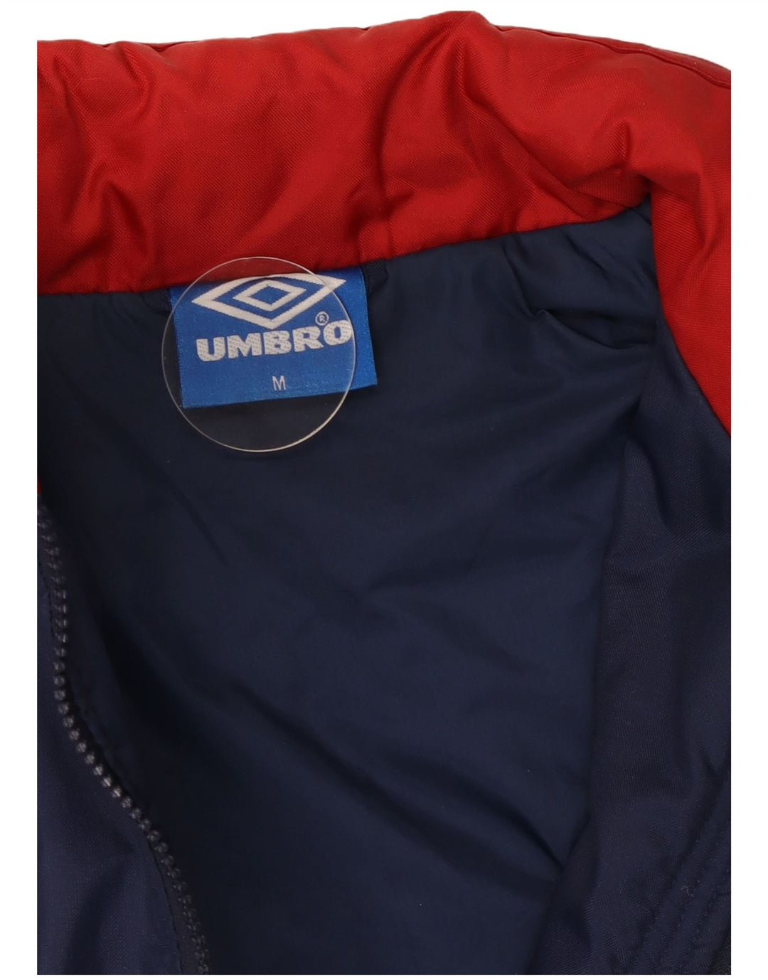 Umbro Mens Hooded Windbreaker Jacket UK 38 Medium Navy Blue Colourblock