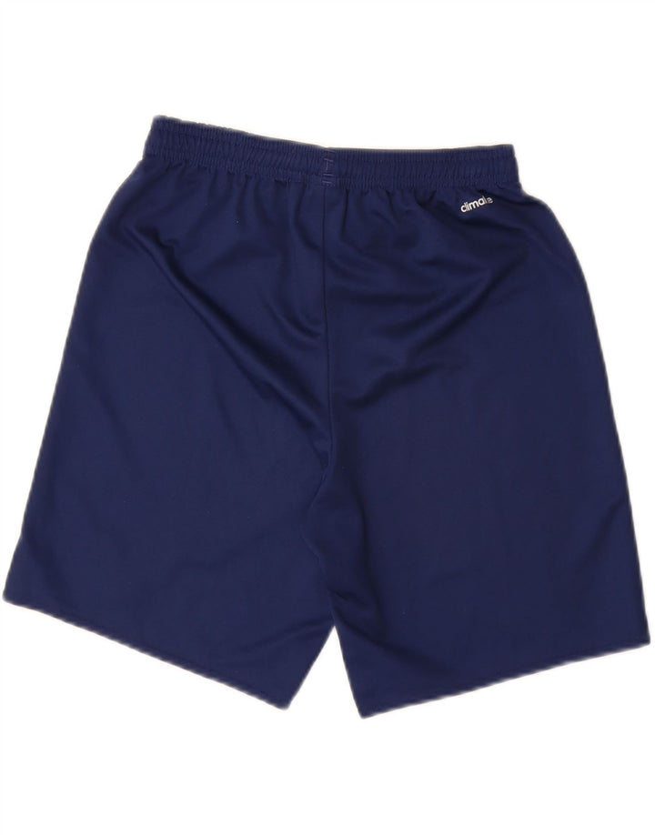 ADIDAS Boys Climalite Sport Shorts 13-14 Years  Navy Blue Polyester