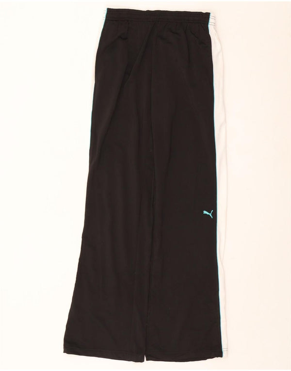 PUMA Womens Tracksuit Trousers UK 14 Large Black Colourblock Polyester