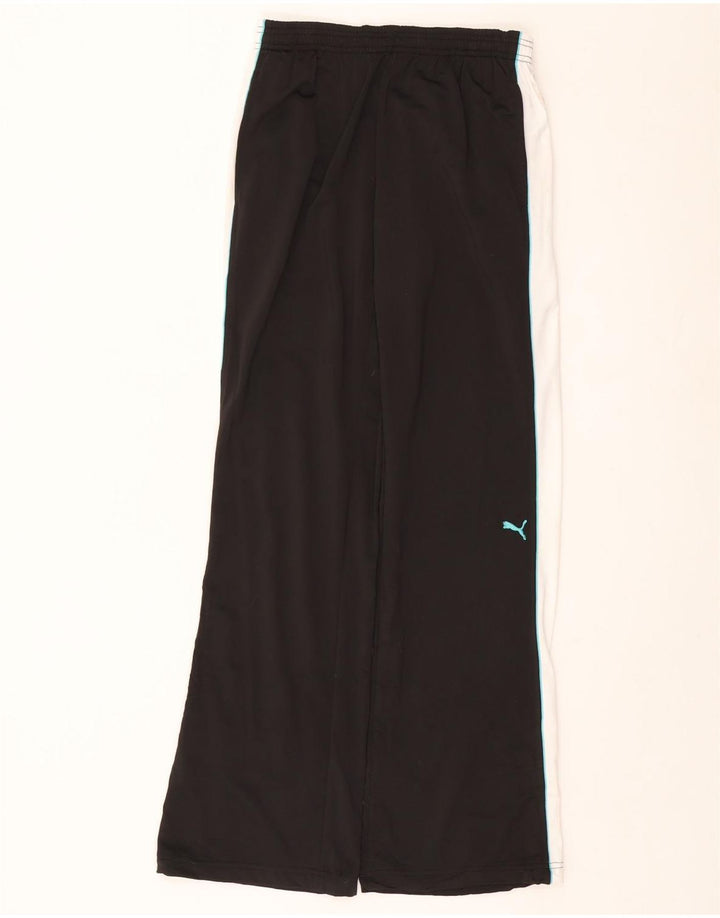 PUMA Womens Tracksuit Trousers UK 14 Large Black Colourblock Polyester