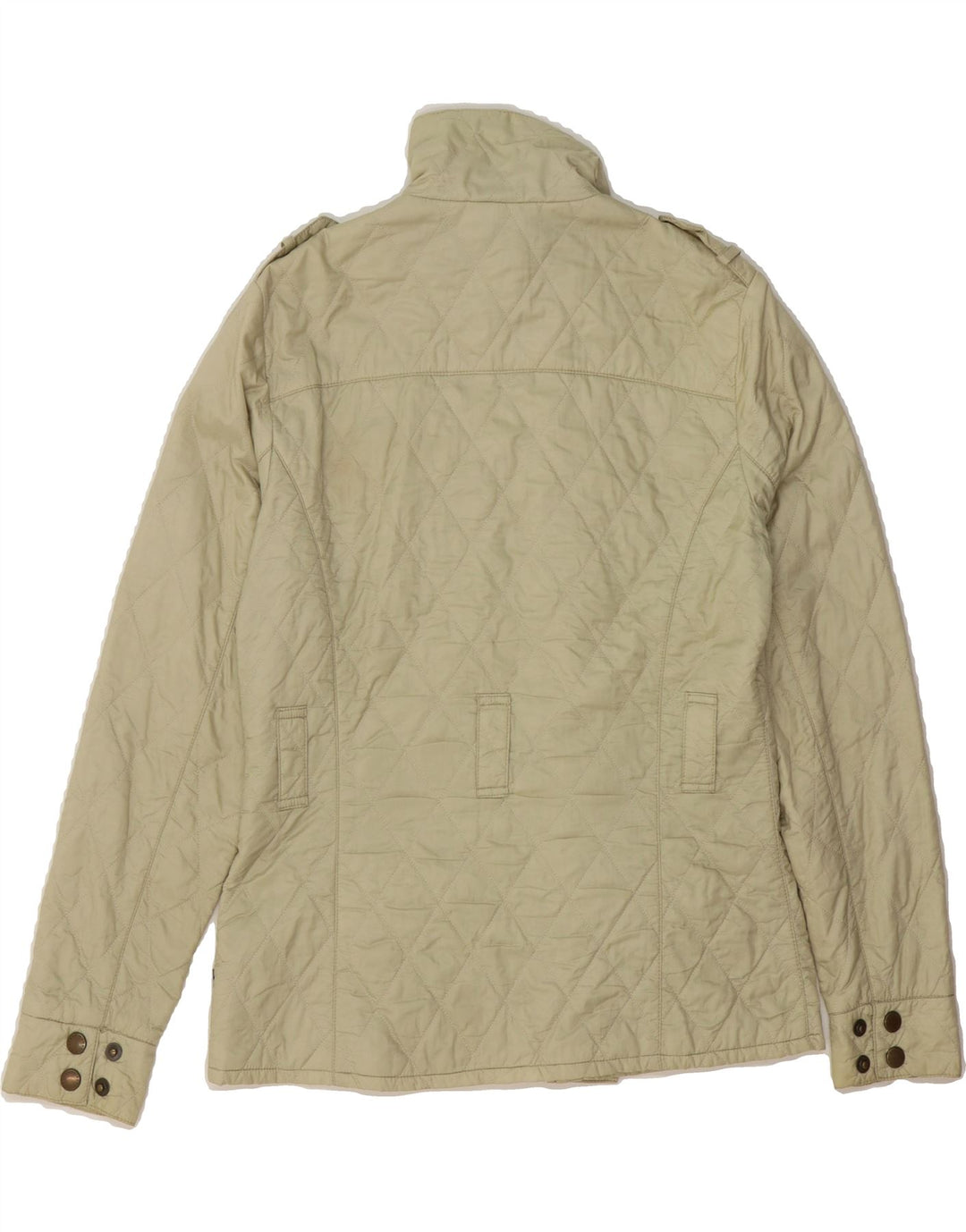 BARBOUR Womens Padded Quilted Jacket UK 8 Small Khaki Vintage Barbour and Second-Hand Barbour from Messina Hembry 