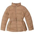 Zara Womens Padded Jacket UK 10 Small Beige Polyester