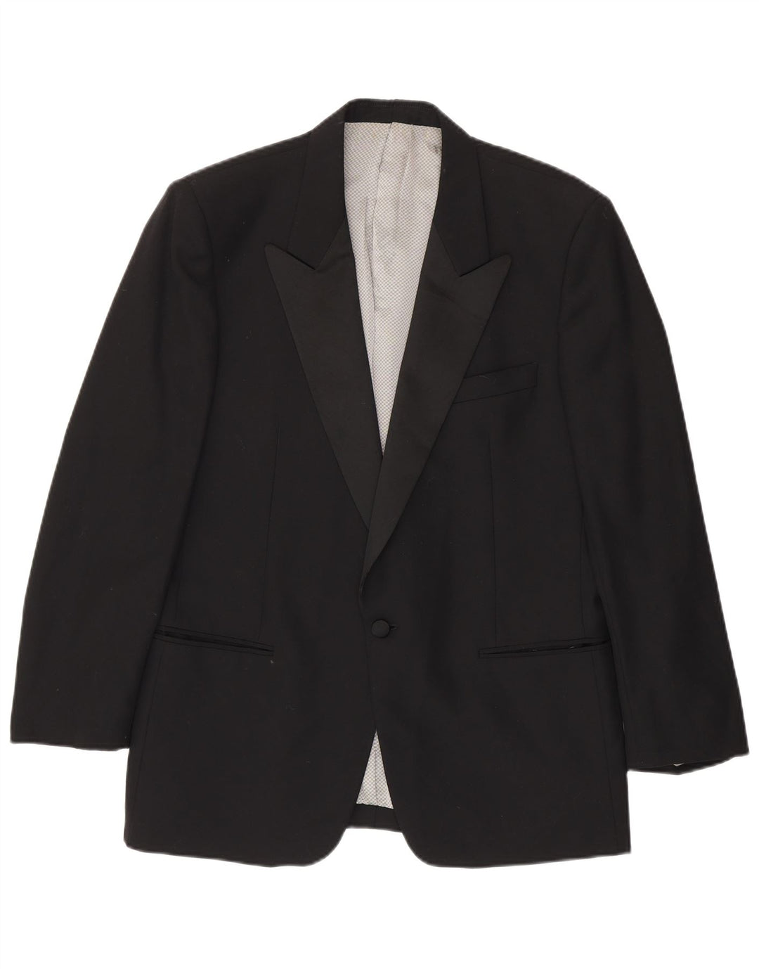High Sky Mens 1 Button Blazer Jacket IT 52 XL Black Virgin Wool
