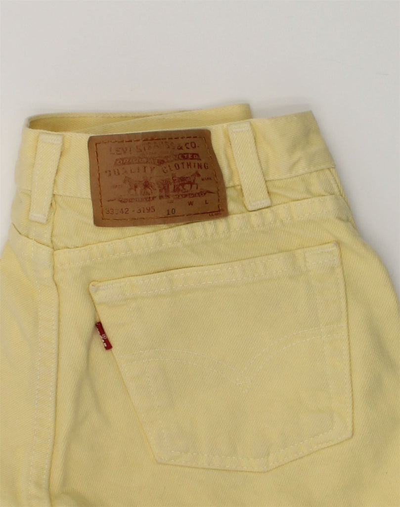 LEVI'S Girls Denim Shorts 9-10 Years Years Yellow Cotton | Vintage Levi's | Thrift | Second-Hand Levi's | Used Clothing | Messina Hembry 