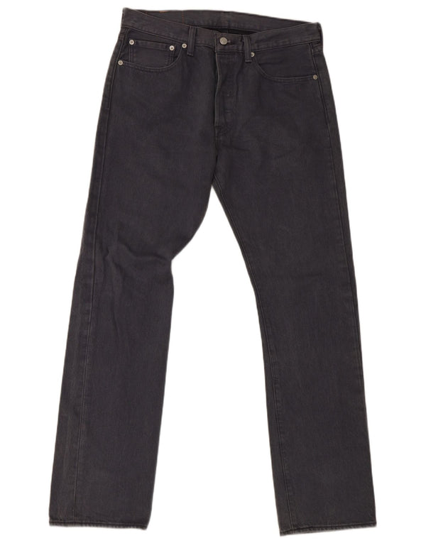 Levi's Mens 501 Straight Jeans W32 L32 Grey Cotton