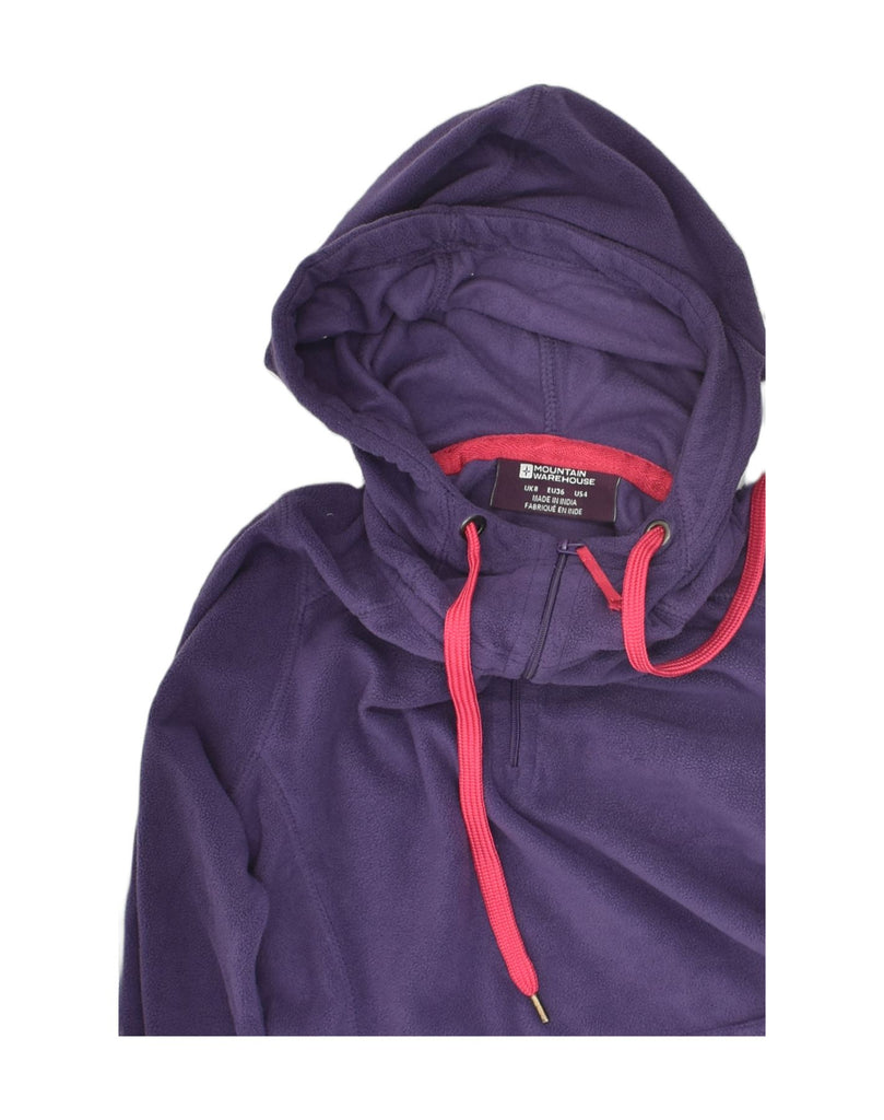 MOUNTAIN WAREHOUSE Womens Hooded Fleece Jumper UK 8 Small Purple Polyester | Vintage Mountain Warehouse | Thrift | Second-Hand Mountain Warehouse | Used Clothing | Messina Hembry 