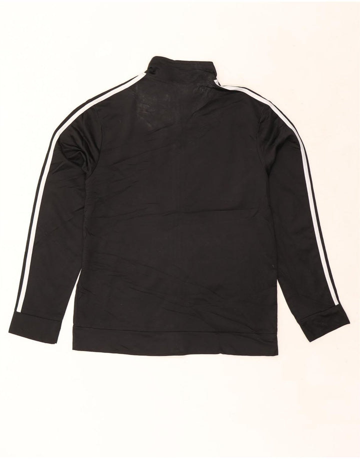 Adidas Boys Tracksuit Top Jacket 13-14 Years Black Polyester
