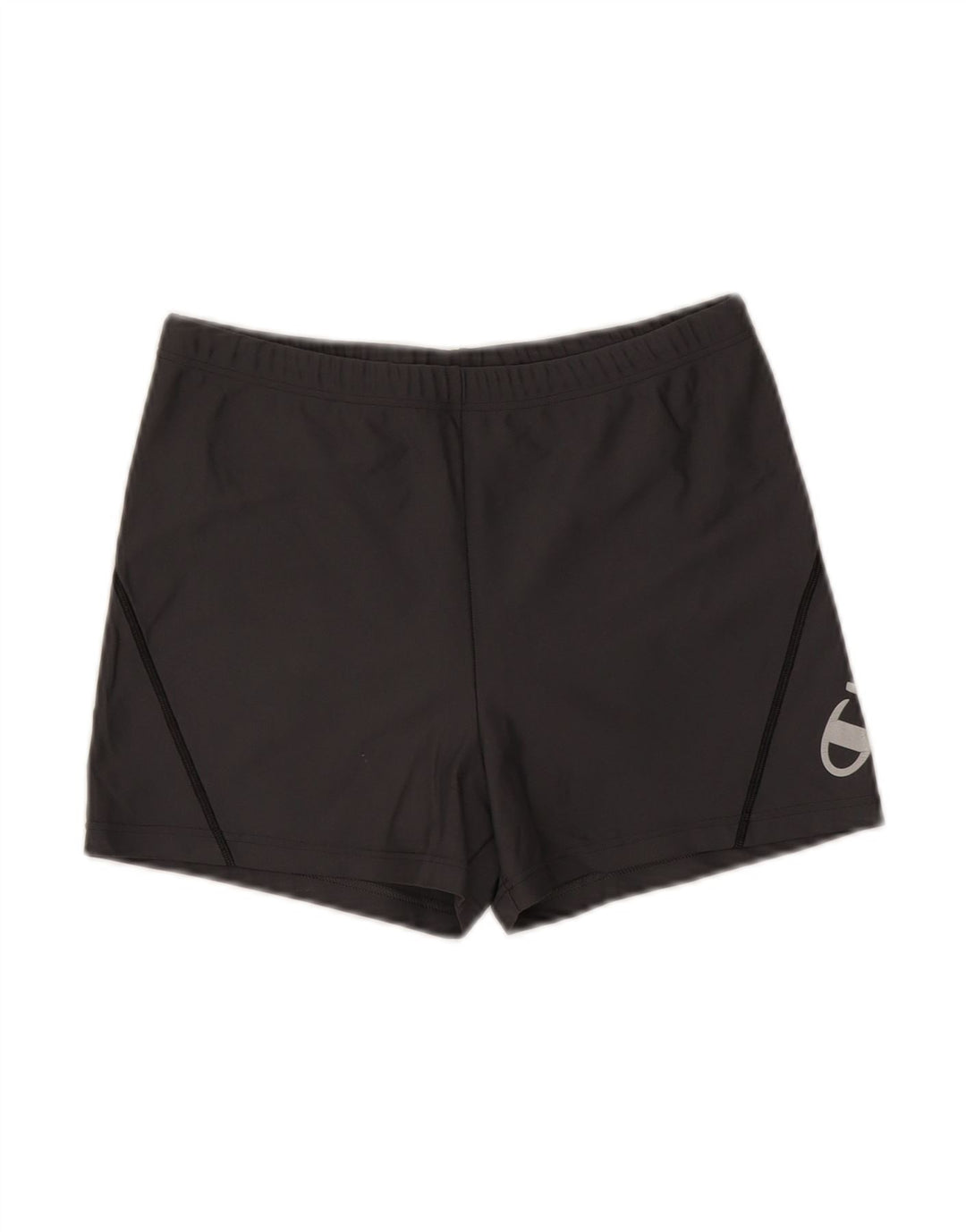 CHAMPION Womens Graphic Swimming Shorts UK 14 Large  Grey Polyamide