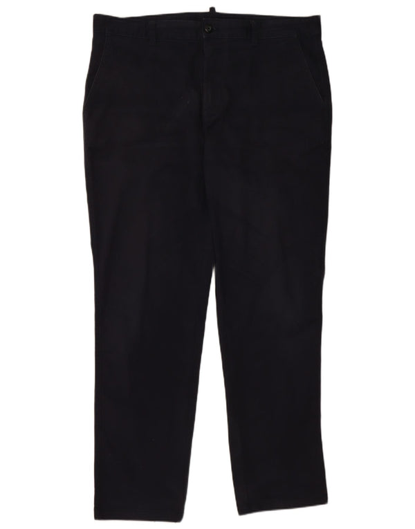Zara Mens Slim Chino Trousers EU 44 Large W34 L30 Navy Blue