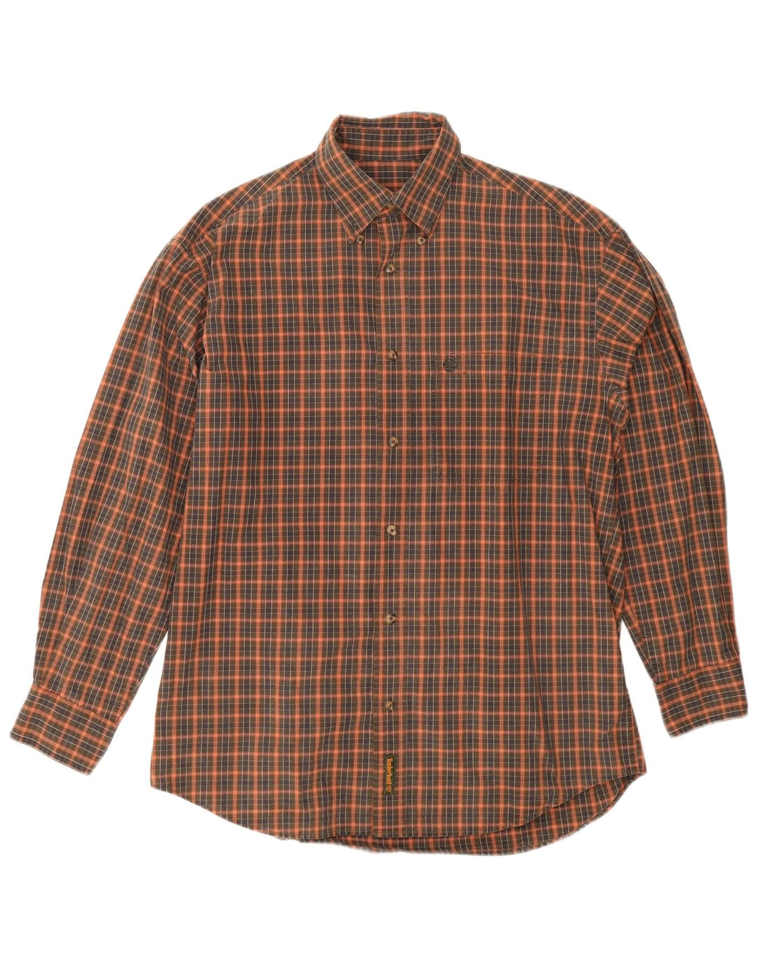 Timberland Mens Shirt Small Green Check Cotton