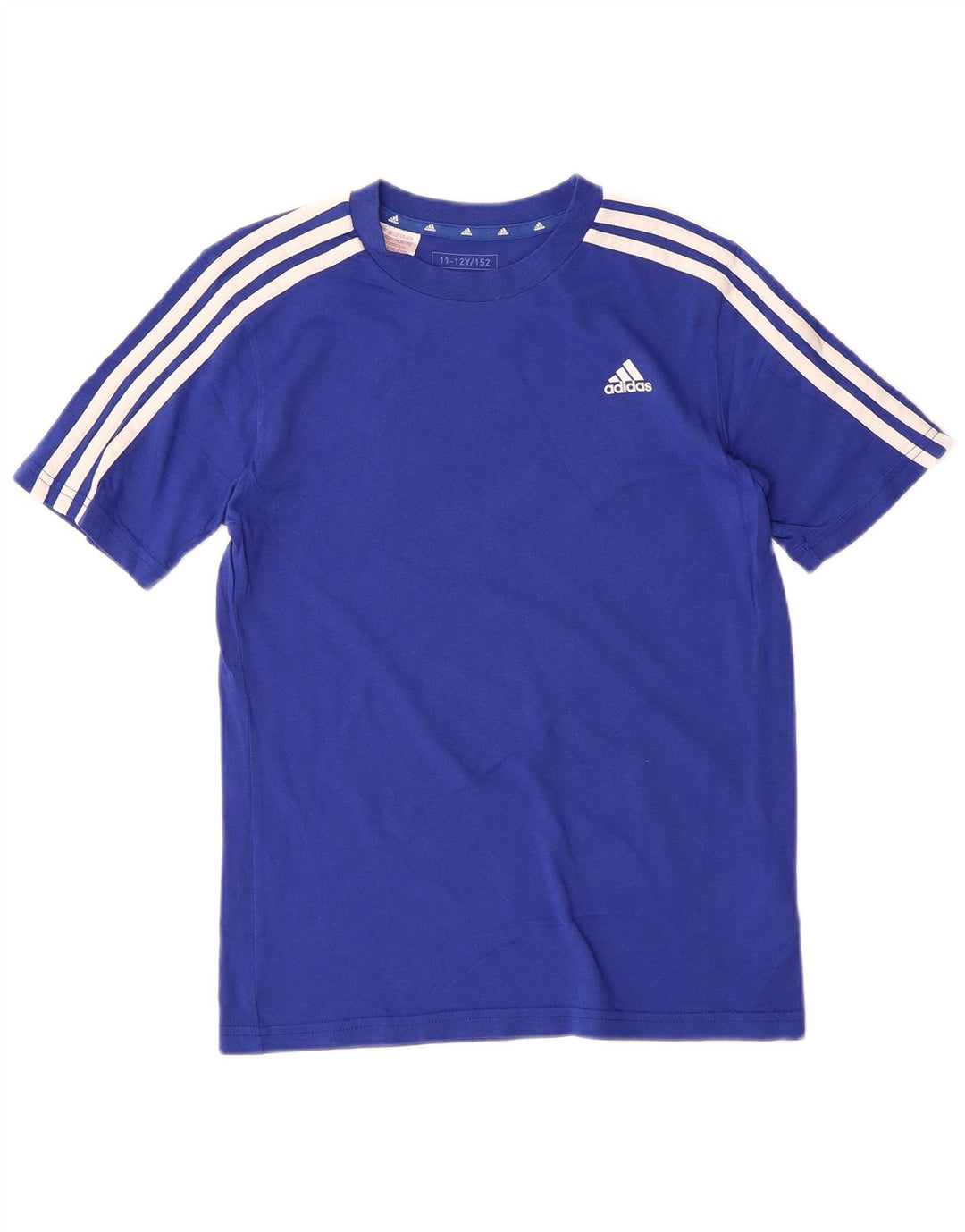 ADIDAS Boys T-Shirt Top 11-12 Years Blue Cotton