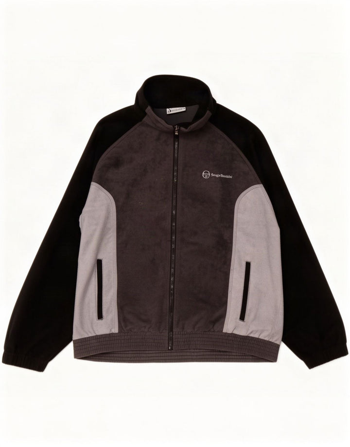 Sergio Tacchini Mens Tracksuit Top Jacket IT 52 Large Grey Colourblock