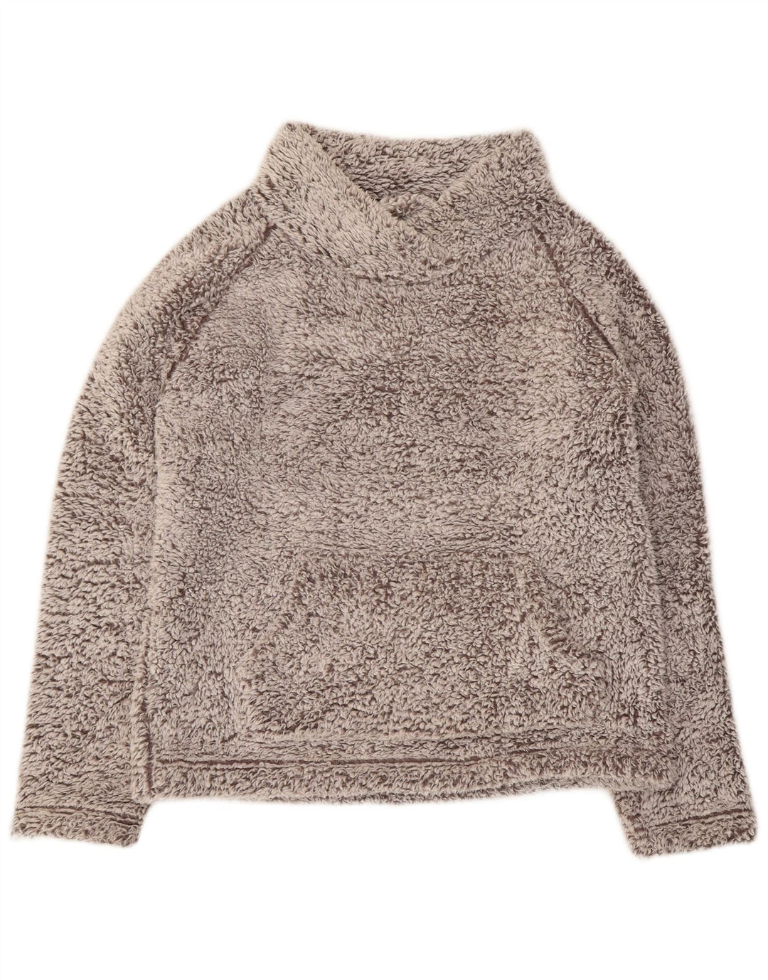 John Lewis Womens Oversized Fleece Jumper UK 10 Small Grey Polyester