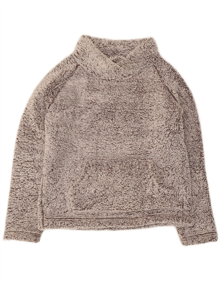 John Lewis Womens Oversized Fleece Jumper UK 10 Small Grey Polyester