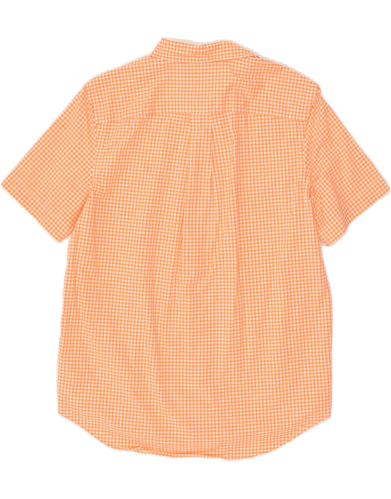 POLO RALPH LAUREN Boys Short Sleeve Shirt 14-15 Years Large  Orange Check | Vintage Polo Ralph Lauren | Thrift | Second-Hand Polo Ralph Lauren | Used Clothing | Messina Hembry 