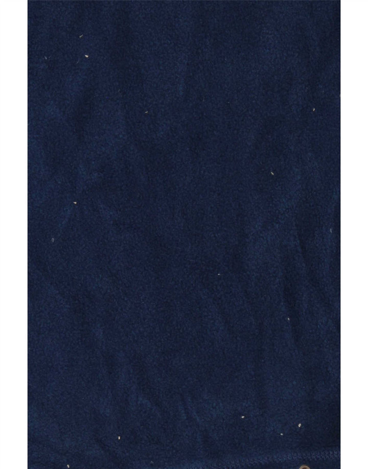 Asics Mens Zip Neck Fleece Jumper XL Navy Blue Polyester