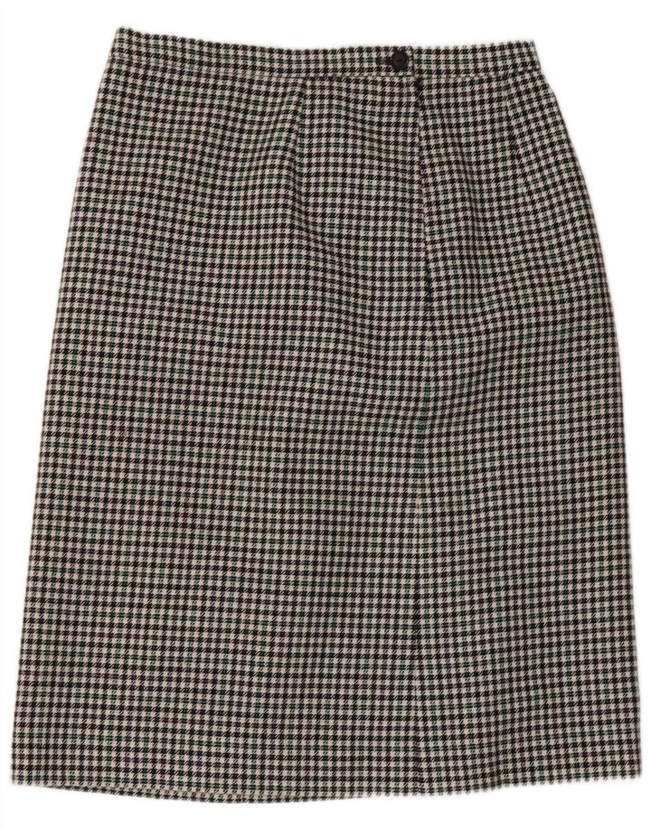 STRONE HOUSE Womens Straight Skirt Medium W30 Multicoloured Houndstooth