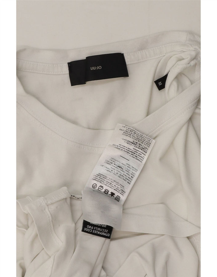 Liu Jo Mens T-Shirt Top Medium White Cotton