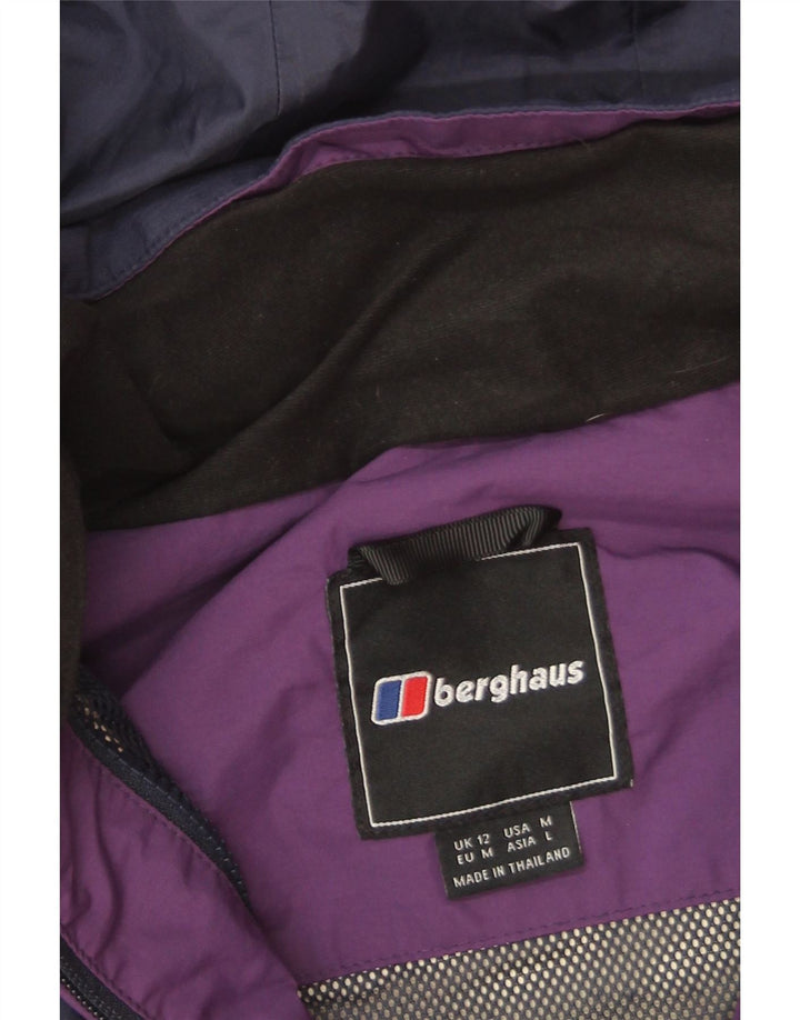 Berghaus Womens Gore-Tex Hooded Rain Jacket UK 12 Medium Navy Blue