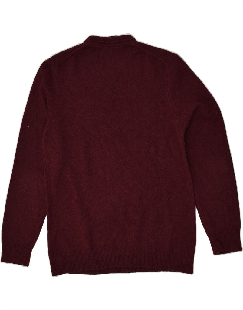 LYLE & SCOTT Mens Crew Neck Jumper Sweater Medium Burgundy Lambswool | Vintage Lyle & Scott | Thrift | Second-Hand Lyle & Scott | Used Clothing | Messina Hembry 