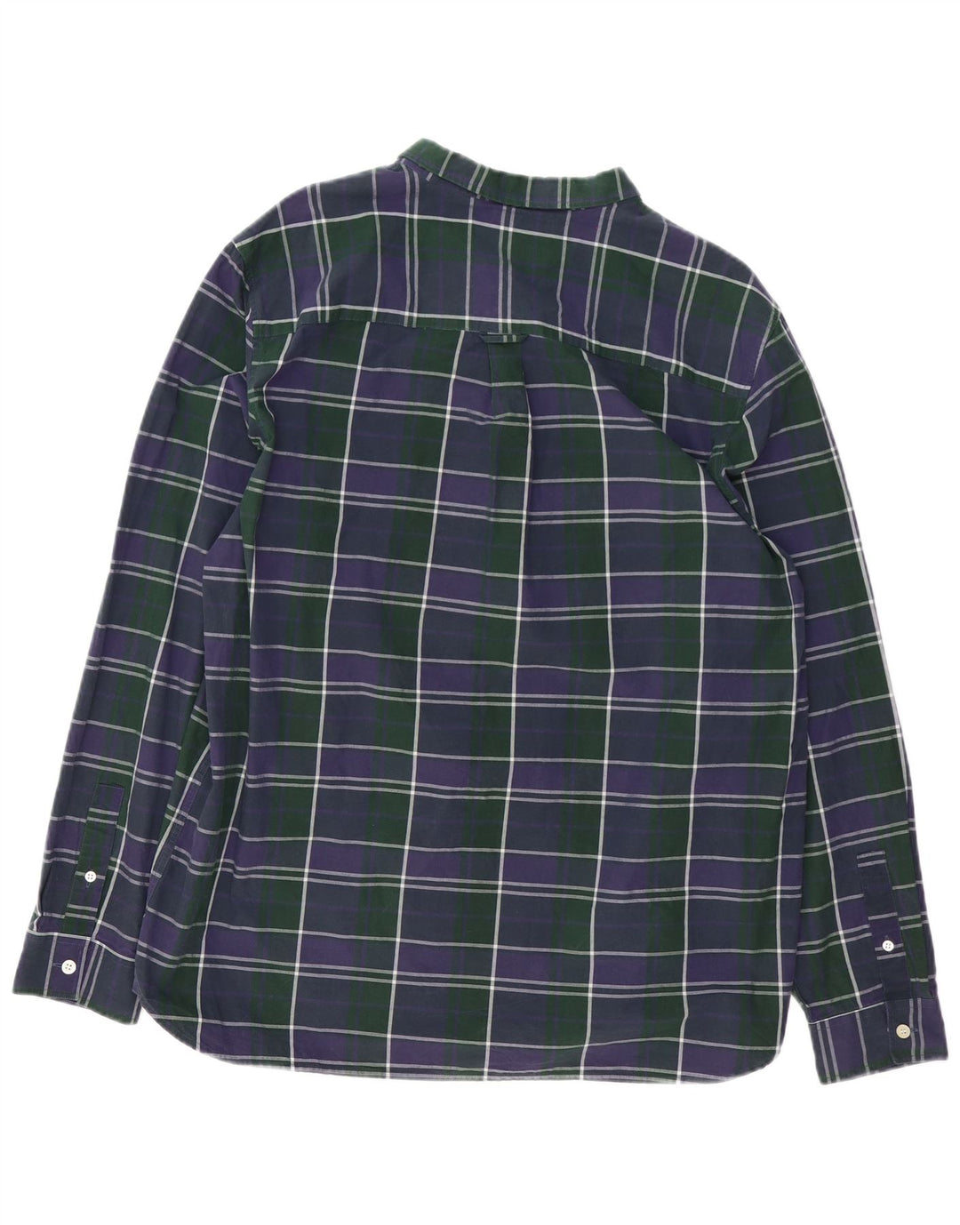Lyle & Scott Mens Shirt 2XL Navy Blue Check Cotton