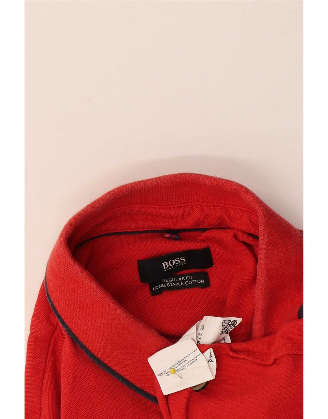 Hugo Boss Mens Regular Fit Polo Shirt Large Red Cotton