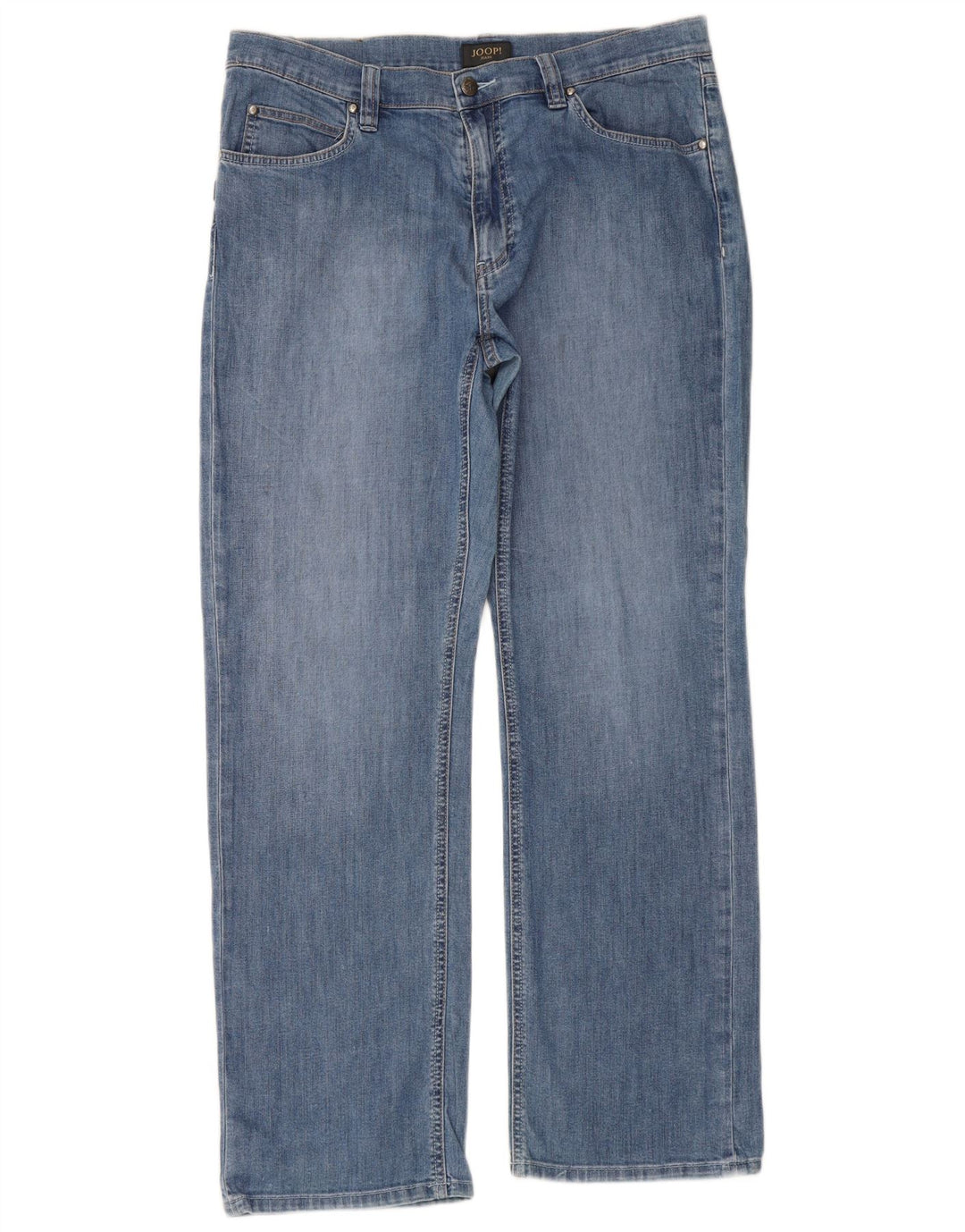 Joop Mens Straight Jeans W38 L32 Blue Cotton
