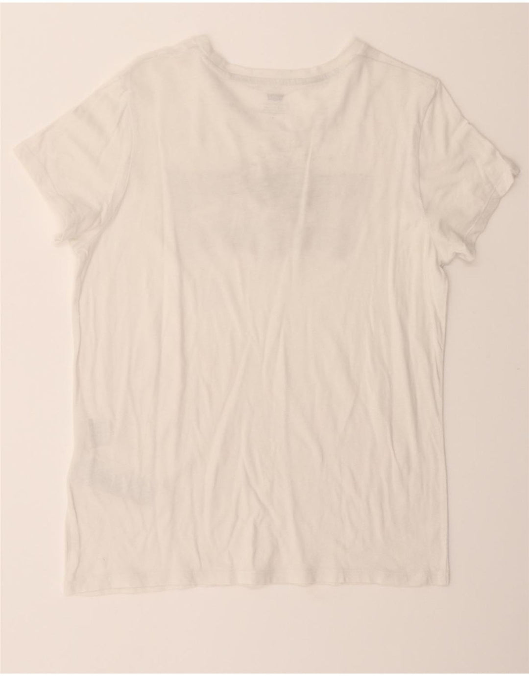 LEVI'S Womens Graphic T-Shirt Top UK 14 Medium White Cotton Vintage Levi's and Second-Hand Levi's from Messina Hembry 