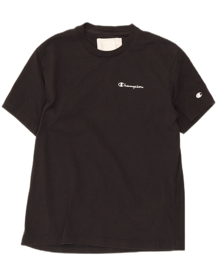 CHAMPION Mens T-Shirt Top Small Black Cotton Vintage Champion and Second-Hand Champion from Messina Hembry 