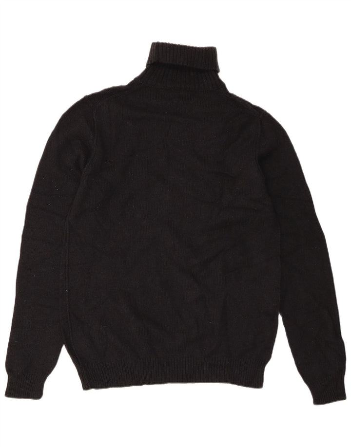 Sun68 Mens Roll Neck Jumper Sweater Medium Black Wool