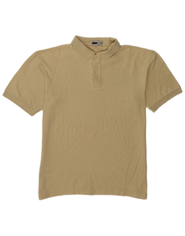 Fila Mens Polo Shirt IT 50 Medium Beige Cotton