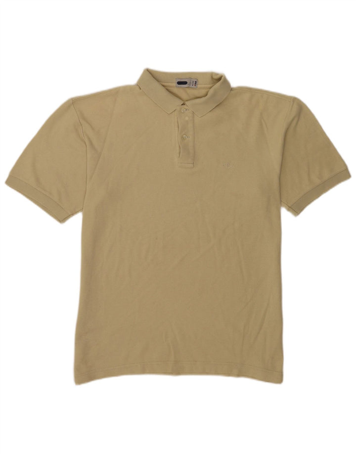 Fila Mens Polo Shirt IT 50 Medium Beige Cotton